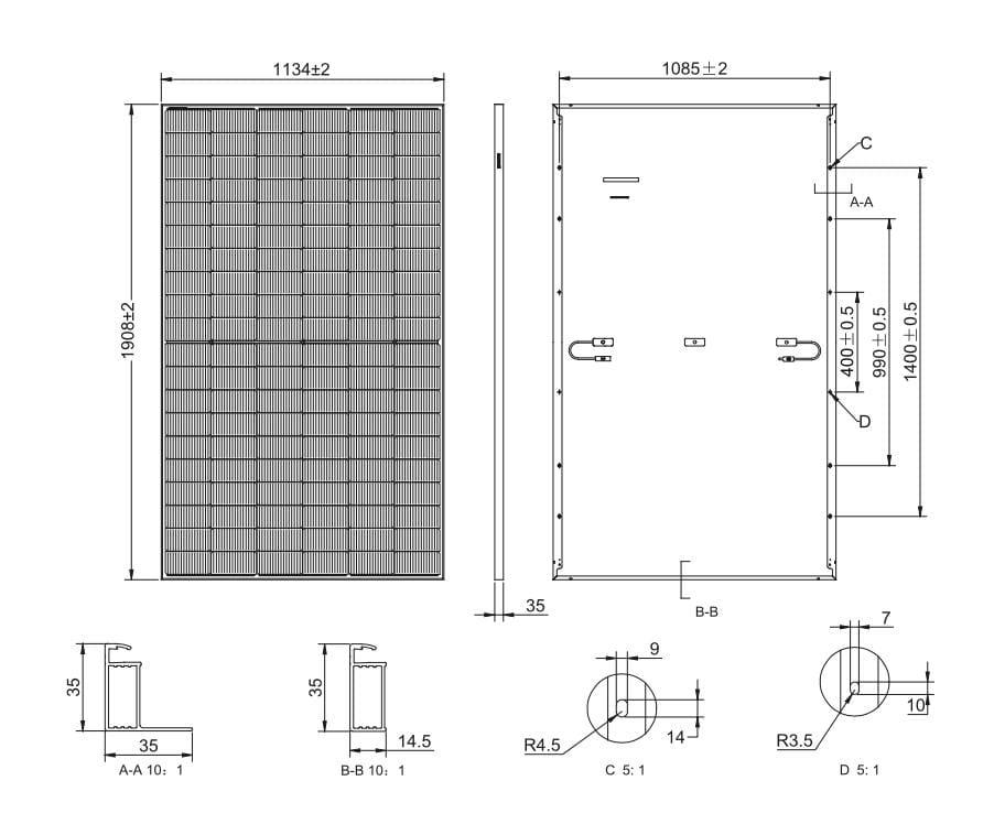 Сонячна панель Livoltek TW Solar SOL-TWMND-60HS-490W для сонячної електростанції