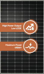 Сонячна панель Livoltek TW Solar SOL-TWMND-60HS-490W для сонячної електростанції